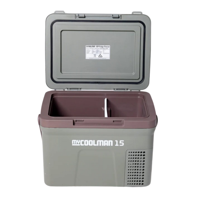 myCOOLMAN 15L Portable Fridge Freezer with Bluetooth App and Turbo Cooling, 12/24V DC 240V AC