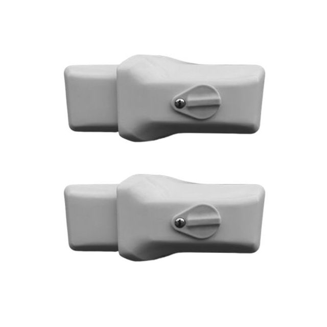 Milenco High Security Van Door Locks White Twin Pack