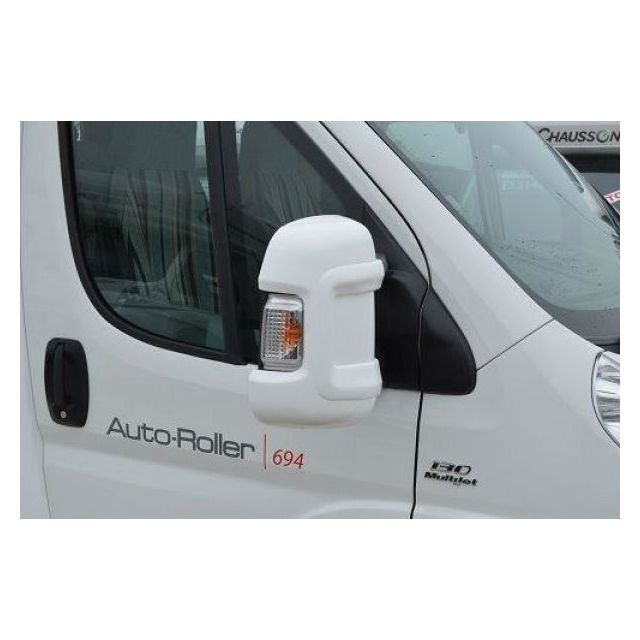 Milenco Falcon Long Arm Mirror Covers White upto 2025