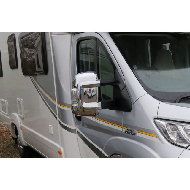 Long Arm Chrome Mirror Covers Fiat Ducato Peugeot Boxer Citroen
